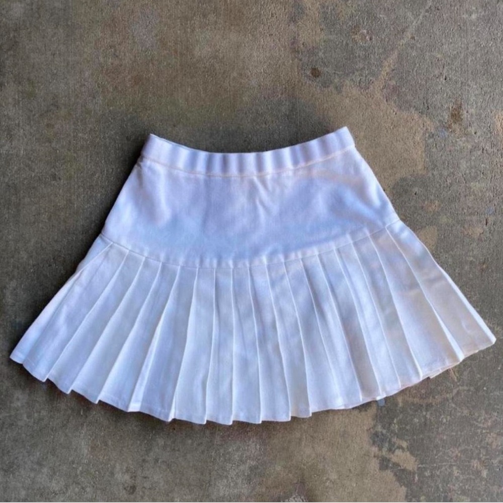 Vintage White Pleated Tennis Skirt